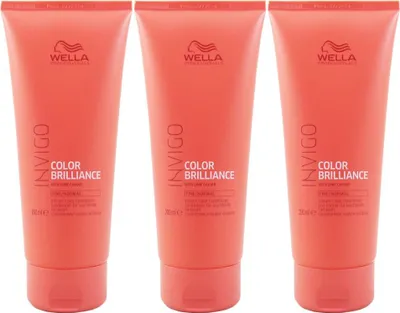Produktbild von Wella Invigo Color Brilliance 3 x 200 ml Conditioner feines normales Haar Set
