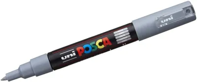 Produktbild von Fasermaler Uni Posca PC-1MC 0,7 grau Packung mit 6 Stück