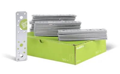 Produktbild von Alberts Flachverbinder | sendzimirverzinkt | 180 x 40 mm | 50er Set