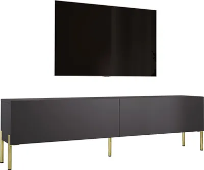 Obrázek produktu pro TV skříňka : antracitová se zlatými nohami, 170 x 52 x 32 cm