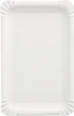 Produktbild von 500 Teller, Pappe eckig 13 cm x 20 cm weiss