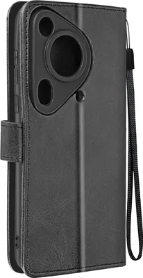 Produktbild von Avizar, Huawei Pura 70 Ultra Wallet-Cover, Portemonnaie Hülle mit Handschlaufe, Schwarz