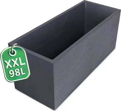 Produktbild von Famanu Pflanzenbehälter 100 cm - Hochwertiger Pflanzkübel mit Wasserreservoir - Winterbeständig
