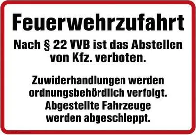Produktbild von Hinweisschild - Feuerwehrzufahrt ... - 307757 - Gr. ca. 50 x 35cm
