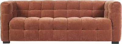 Produktbild von Miliboo - Designersofa 3-Sitzer in Rostbraun Samtstoffeffekt CORTO