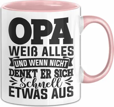 Produktbild von Opa Tasse Geschenk Spruch Geschenke Für Großvater Bester Opa (Rosa)