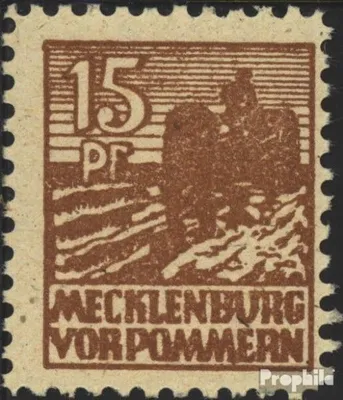 Produktbild von Briefmarken Sowjetische Zone (All.Bes.) 1945 Mi 37y a postfrisch Abschiedsserie
