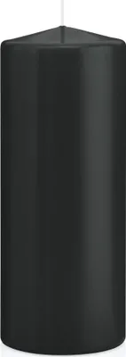 Produktbild von 8 Stumpen Kerzen Schwarz 20 x 7,8 cm (H x D) deutsche Marken Kerzen aus 100% Paraffin Wachs in er RAL Kerzen Qualität