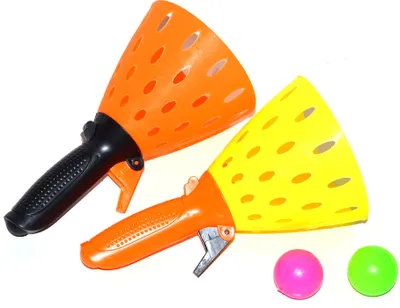 Produktbild von Spielzeug Schieß- & Fangspiel Kanone Set, 2 Körbe & Bälle, 19 cm