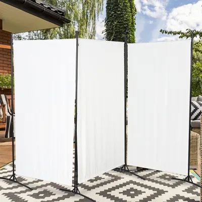 Produktbild von EINFEBEN Paravent Paravants & Raumteiler Spanische Wand Zimmer Trennwand Outdoor Raumteiler Raumtrenner 3 fach Beige