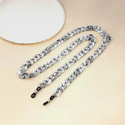Produktbild von Acryl-Brillenkette mit Gliedern für Damen, Leichte Lesebrillenbänder, Brillenband, Brillenhalter, verstellbar und rutschfest, modisches Accessoire