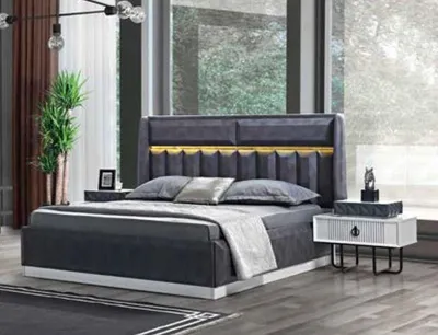 Obrázek produktu pro Postele Ložnice Led světlo Rám postele Čalounění postele Design dvoulůžkový nábytek
