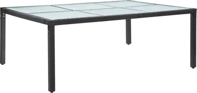 Produktbild von Garten-Esstisch Schwarz 200x150x74 cm Poly Rattan , Gartentische Design 2024