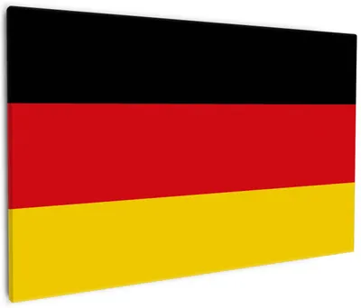 Produktbild von Wallario Premium Leinwandbild Deutsche Flagge in Größe 60 x 90 cm