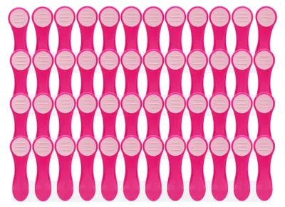 Produktbild von 48 Design Glitter Wäscheklammern für empfindliche Wäsche mit Softgrip Pink
