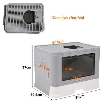 Immagine prodotto di Lettiera per gatti, filtro anti-odore, design facile da pulire, 129