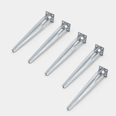 Produktbild von 5x Bodenhülse Einschlaghülse für Ø 34 mm Bodeneinschlaghülse 50 cm Länge Zaunpfahl verzinkt Aufnahme 100x100 mm
