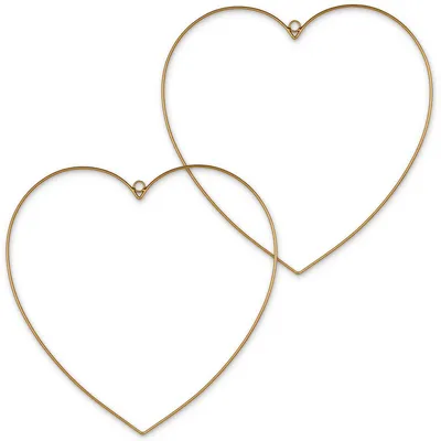 Produktbild von Herzen Draht Hängedekoration gold matt Ø 30 cm