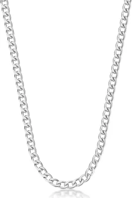 Productafbeelding van Halskettingen. Brosway zilveren ketting. Lengte van 43 cm tot 49 cm. Collectie: Riptide - voor heren
