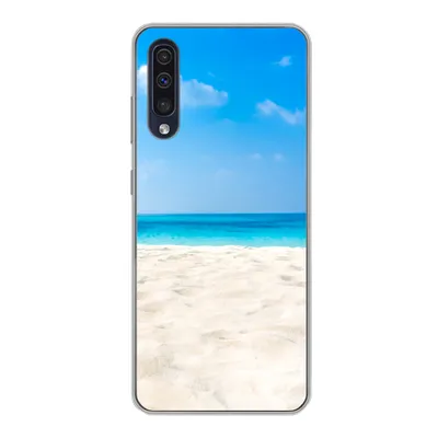 Produktbild von MuchoWow® Handyhülle Schutzhülle Hülle für Samsung Galaxy A30s Strand - Meer - Sand Silikon Softcase Handy Hülle - Karteninhaber