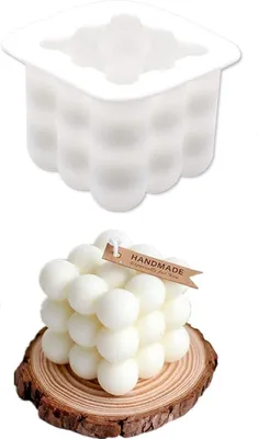 Obrázok produktu pre INF Silikónová forma / forma na sviečku Bublinky 7,5 x 7,5 cm