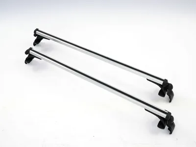 Image de Porte-bagages de toit - Traverse de toit - Universel - Alliage d'aluminium - Capacité de charge : 75 kg - Largeur du toit : 122–130 cm - Argenté