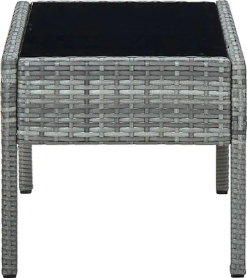 Obrázok produktu pre vidaXL Záhradný stôl Grey 75x40x37 cm Poly ratan