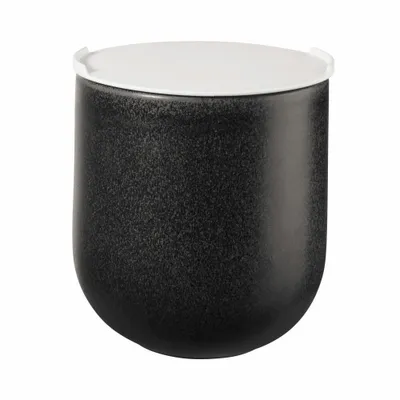 Image de ASA Vorratsdose, fer noir d. 13,3 cm, h. 16 cm, avec couvercle blanc