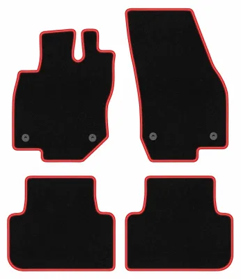 Immagine prodotto di Tappetini in velluto Nero/Rosso per VW Tiguan III 2024- Set 4 pezzi