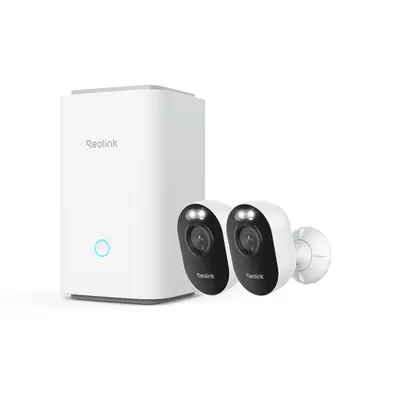 Immagine prodotto di Reolink Lumus x2 con Home Hub, set di telecamere di sorveglianza da esterno 2K 4MP, WiFi 2,4/5GHz, rilevamento intelligente, gestione centralizzata, con scheda SD da 64 GB