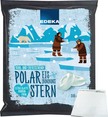 Produktbild von Edeka Eis Bonbons kühl und erfrischend (200g Packung) + usy Block