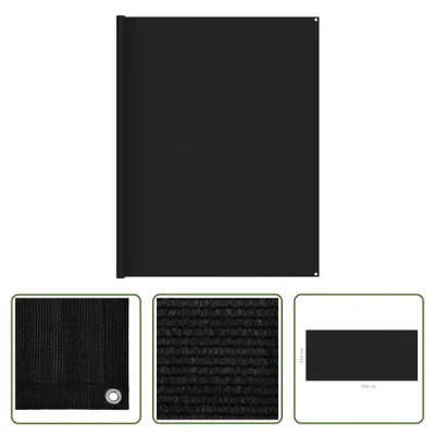 Produktbild von The Living Store Zeltteppich 250x550 cm Schwarz