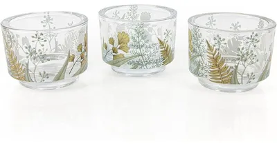 Produktbild von 3 Teelichthalter  aus Glas 7 x 9 cm