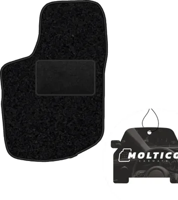 Produktbild von moto-MOLTICO Fahrer Fußmatte Auto Velours Fahrerseite Autoteppiche Schwarz Fahrermatte 1-teilig passend für Opel Corsa B 1993-2000