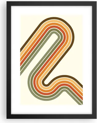 Produktbild von Gerahmtes Poster - Schwarzer Rahmen - Abstraktion Weg Gürtel - 30x40 cm - Wand Bild - Wanddeko - Wandbilder - Kunstposter - Wandposter - Bilderrahmen - Bilder - Kunstdruck - P2BPA30x40-4425
