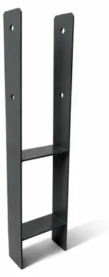 Immagine prodotto di Supporto per palo Domax PSH da cementare, verniciato a polvere RAL 7016 grigio antracite, 80 x 600 mm