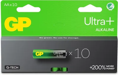 Produktbild von 10 Alkali-Batterien AA (LR6) Ultra+ 1,5V