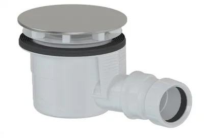 Obrázek produktu pro Sifon do sprchové vaničky, průměr 90 mm, DN40, kryt z leštěné nerezové oceli