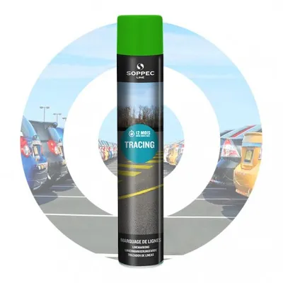 Produktbild von 6x Tracing Linienmarkierspray 750ml Straßenmarkierung Parkplatzmarkierung Soppec Grün