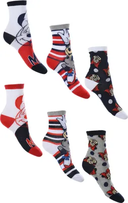 Produktbild von Minnie Mouse Kinder Mädchen Socken 6 Paar Strümpfe Paket Set            , Größe:23-26