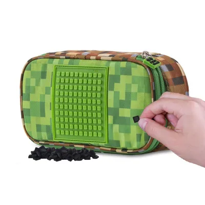 Produktbild von Pixie Crew Grün/Braun ovales Federmäppchen, 22 x 11 x 5 cm