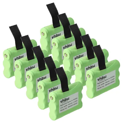 Produktbild von vhbw 10x Akku Ersatz für 53617, 3XCAAA, KEBT-086-B für Funkgerät, Walkie Talkie (700 mAh, 3,6 V, NiMH)