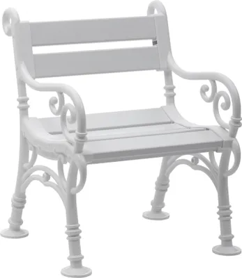 Produktbild von Blome Landhausbank Linderhof 1-Sitzer, mit 6 Profilträgern & 6 Kunststoff- Mehrkammerprofilen in Sitz- und Rückenteil, Weiß