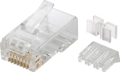 Produktbild von Goobay RJ45 Stecker, CAT 6A UTP ungeschirmt - für Rundkabel, mit Einfädelhilfe