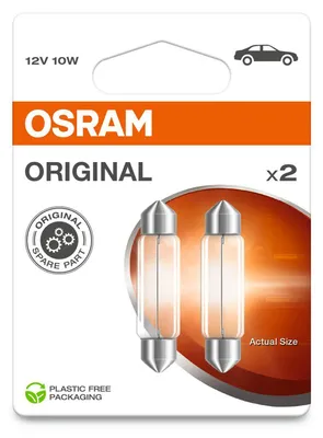 Immagine prodotto di Lampadine per auto Osram Original Line C10W T10,5x43 Festoon 12 V, confezione da 2 pezzi