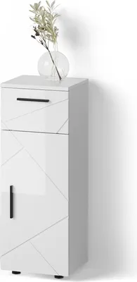 Produktbild von Midischrank Livinity Ronco Weiß Hochglanz 30 x 81 cm, Model 52716