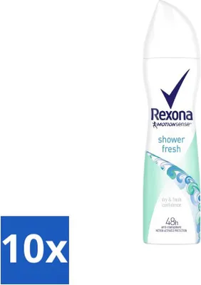 Obrázok produktu pre Rexona - Shower Fresh - dezodorant v spreji - antiperspirant - 150 ml - výhodné balenie - 10 kusov
