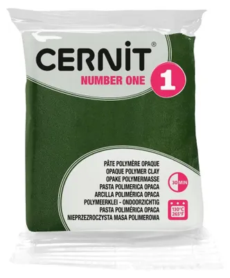 Produktbild von Cernit Polymer Clay N°1 Polymer-Ton Olive 56 g