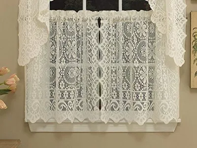Produktbild von Sweet Home Collection – Vornehme Eleganz – Küchengardine – 91 cm breit – Beige (Hopewell Cream)
