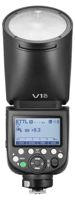 Obrázok produktu pre Godox V1Pro, 1,5 s, Bezdrôtové pripojenie, 32 kanály/kanálov, Blesk pre videokameru